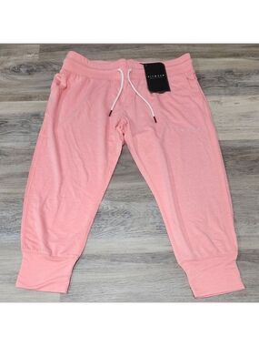Fitwear Pink Lounge Around Cropped Sweats Medium - New With Tags